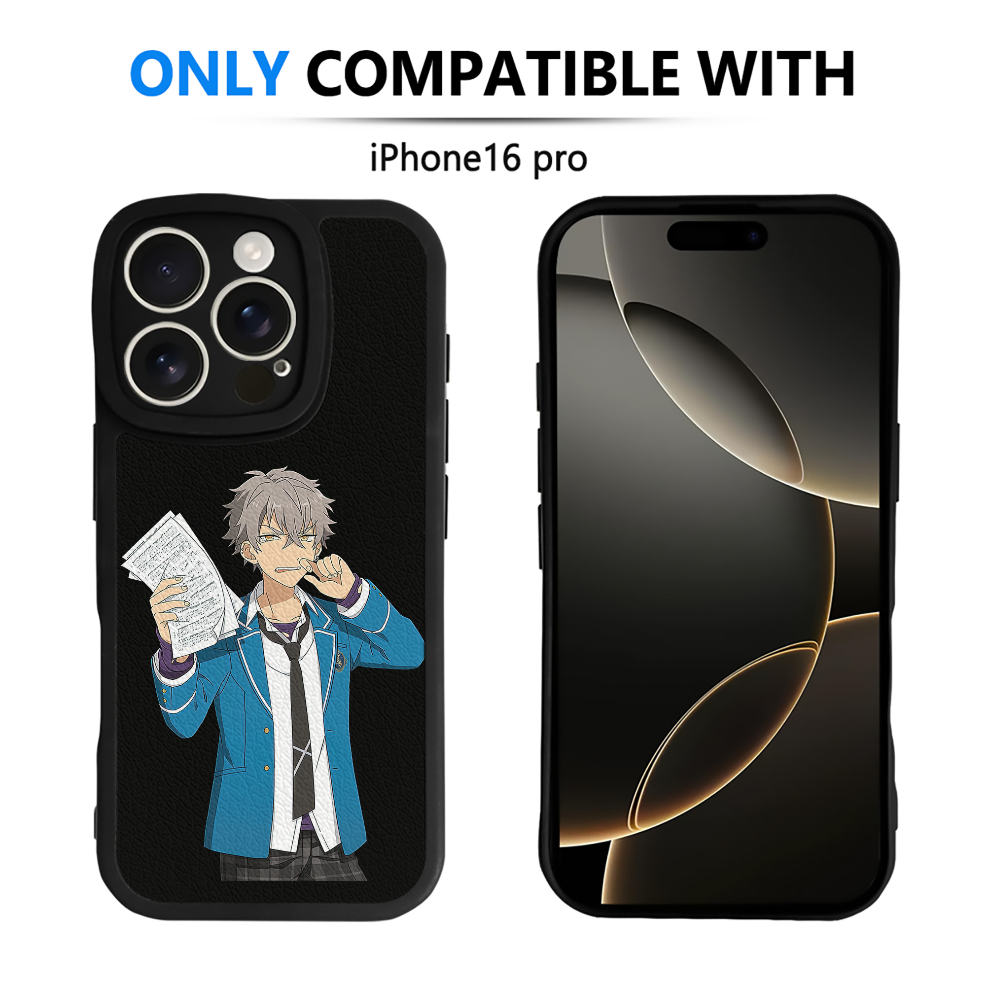 （画像用） あんさんぶるスターズ! Ensemble Stars 【iPhone 16シリーズ対応】シリコンスマホケース（レザー調） 材質：シリコン